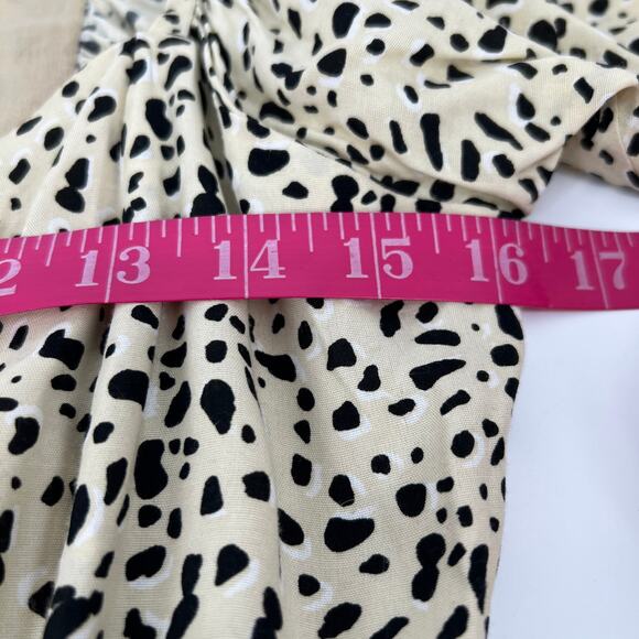 Rue Stiic Priscilla Mini Dress Bellagio Spotted Print Medium Cream Black Animal - Picture 9 of 10